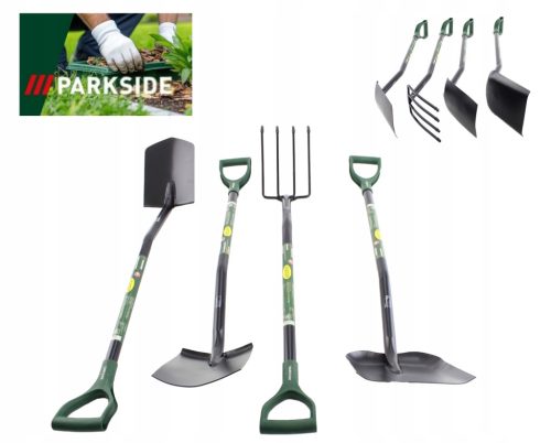  PARKSIDE 4 db KERTI SZERSZÁM SZETT 2 X ásó + LAPÁT + VILLA