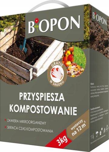  BIOPON MŰTRÁGYA KOMPOSZTER 3KG GRÁNULÁT komposztáló