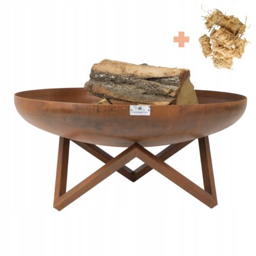  Garden Fire Pit Deep Fire Bowl 80 cm Corten Deep Steel 3 mm