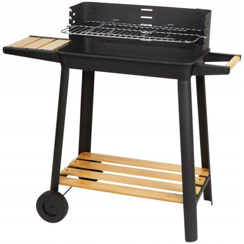  SZÉN GRILL kerekeken, fogantyúval és polccal Rosario grill