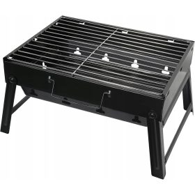    Kemping faszén grill 40x27x20cm kompakt kényelmes rozsdamentes acélból