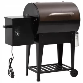  Pellet grill alsó polccal, fekete, 94 cm,
