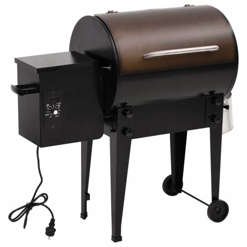  Pellet grill, fekete, 94 cm, vas