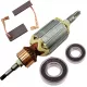 Rotor 513888-4 Makita HR4003C és HR4013C számára – csapágyakkal és szénkefékkel készlet