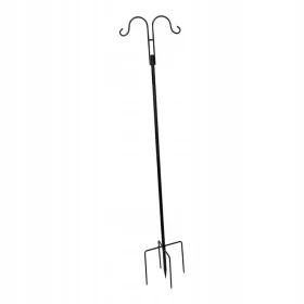    Shepherds Hook fekete madáretető akasztó fém kerti rudakra, 4 részes