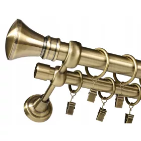   Kész függönyrúd - Dupla függönyrúd 25 mm + 19 mm 280 cm