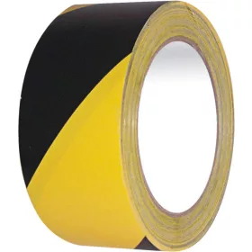   FIGYELMEZTETŐ SZALAG SÁRGA FEKETE 50 mm x 33 m Munkahelyi egészség és biztonság