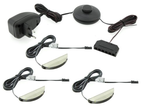 3x LED -es klip üveg háttérvilágításhoz+tápegység