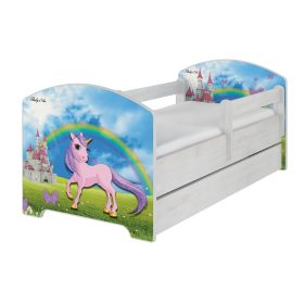   Gyerekágy gyerekeknek OSKAR BABY BOO 140X70 matrac DRAWER minták