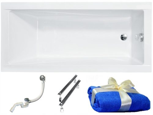 Kád a fürdőszobába - PMD piramis modern akrilfürdők 130x70 + szifon