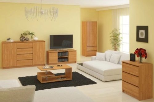 Szekrény szekrény 140 cm 4 fiók 2 ajtó nagy éger