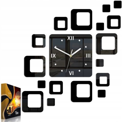  ModernClock falióra, fekete, 60 cm