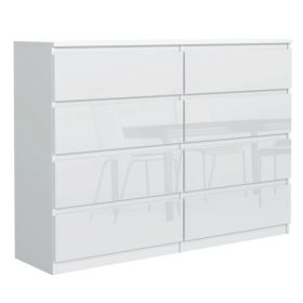   Komód Meble Masztalerz POLA P 138,6 x 40 x 102cm fehér fényű