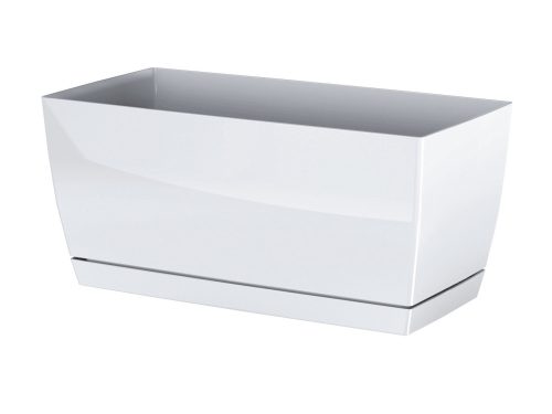  Prosperplast virágcserép 40 cm x 19 x 18,5 cm átmérője 39 cm műanyag fehér