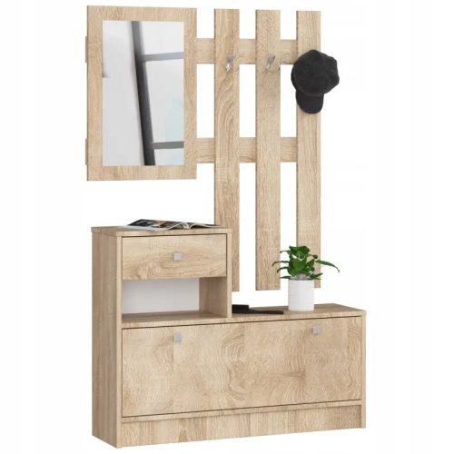 SONOMA CIPŐS SZEKRÉNY akasztószett, TÜKÖR, 90 cm
