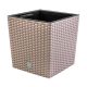  Prosperplast virágcserép 26,5 cm x 26,5 x 26,5 cm átmérőjű 26,5 cm műanyag barna és bézs árnyalatok