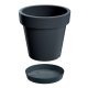  Prosperplast virágcserép 34,5 cm x 34,5 x 31,8 cm átmérőjű 34,5 cm műanyag szürke és ezüst árnyalatok