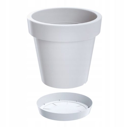  Lofly virágcserép 24,8 cm x 24,8 x 35,2 cm átmérő 24,8 cm műanyag fehér