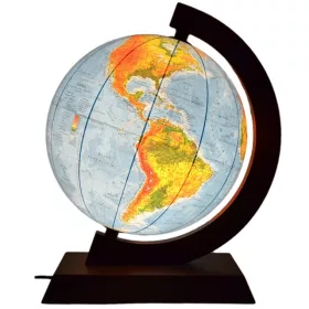   Iskolai földgömb - Globus 320 2in1 megvilágított FA zónák ALKALMAZÁS