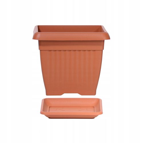  Prosperplast virágcserép 37 x 30 cm, műanyag, narancssárga árnyalatú