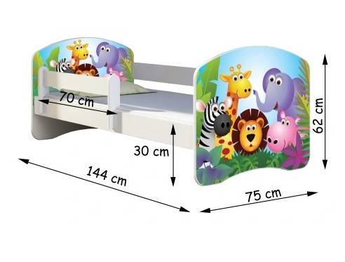 ACMA II ágy 75 x 144 cm, többszínű