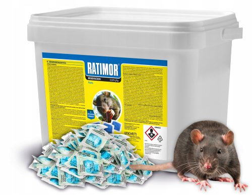  ERŐS MÉREGPASZTA EGÉR PATKÁNYOKNAK RÁGGÁCSOKNAK BRODIFAKUM RATIMOR 3KG
