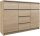 LÁD 140cm x 100 x 38 SONOMA 6 FIÓK 2 SZEKRÉNY