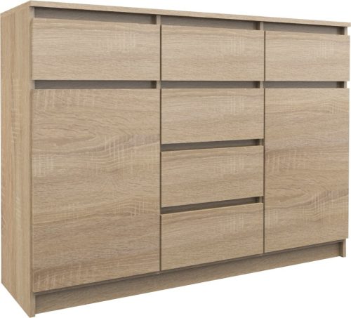LÁD 140cm x 100 x 38 SONOMA 6 FIÓK 2 SZEKRÉNY