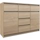 LÁD 140cm x 100 x 38 SONOMA 6 FIÓK 2 SZEKRÉNY