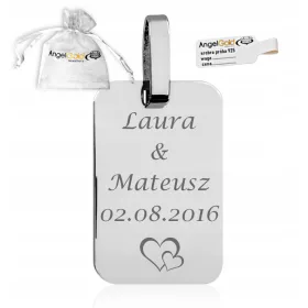  EZÜST DOG TAG PR 925 TÁBLA + VÉSZ