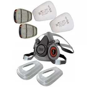   Festékmaszk 3M 6000 + 6051x2 + 5911x2 + 501x2 SET félálarc