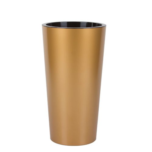  Euro3plast virágcserép 33 cm x 33 x 61 cm átmérő 33 cm műanyag sárga és arany árnyalatok
