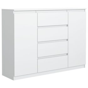   Fiókos szekrény gyerekszobába - Fehér fiókos mellkas 140 cm 4szuflady 2 ajtó a gyártótól