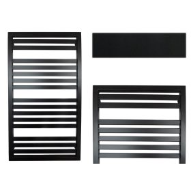    Hydro-Mat 588 W-os vizes fürdőszobai radiátor 530 x 980 mm fekete