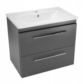    Fürdőszoba szekrény és mosdó Paplinskimoebel 50 x 40 grafit Szicília
