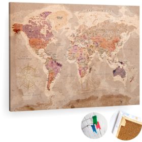   Falfestészet - Parafatábla Képes Európa-világtérkép 150x100cm