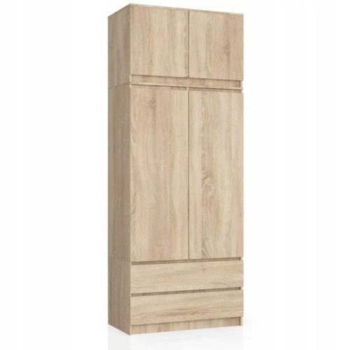 SZEKRÉNY S 90cm 2D 2SZ SONOMA + FELSŐ