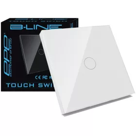   Egyszeres időkapcsoló, érintés, süllyesztett B-vonalú fehér PE-1000099