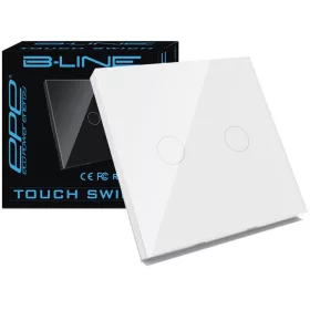   Dupla érintéskapcsoló, süllyesztett B-line fehér PE-1000100