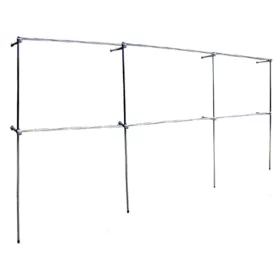 Bolti polc 4,5x2m, fogas, ruhatartó c1