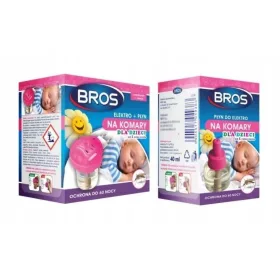   Rovarriasztó - Bros Electro + ellátás 2 x szúnyog folyadékot gyermekek számára