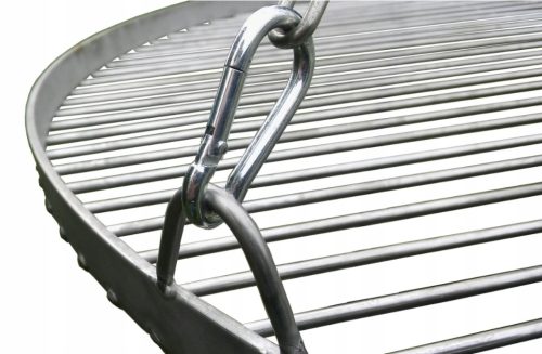  Állványos kerti grill a tűz fölött, rozsdamentes rács, 70 cm, lengyel termék