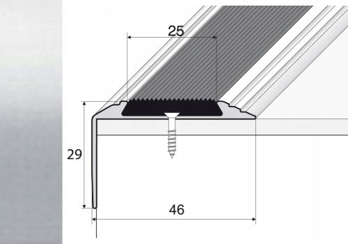 Lépcső élvédő profilok - 120 cm -es lépcsőcsík anti -Slip arany A38