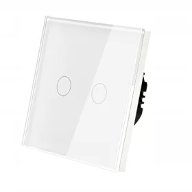   Dupla érintéskapcsoló, süllyesztett Induális fehér MT-2G1-86-W