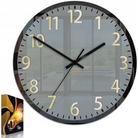    ModernClock falióra, fekete, szürke árnyalatok, arany, 30 cm