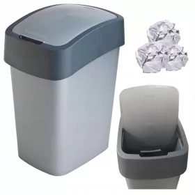   Háztartási hulladékgyűjtő - Görgő flip tartály 25l szemetes tartályszürke