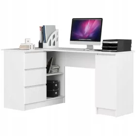   Gyermek íróasztal - Computer Corner Desk B20 Left 155 cm Fehér