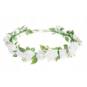    Stílusos FEHÉR úrvacsorakoszorú rózsákkal és elsőáldozással