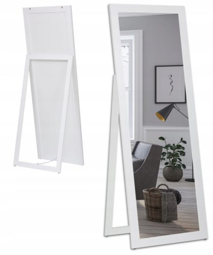 Fürdőszoba tükör - *Nagy álló tükör egy fehér keretben 160x50