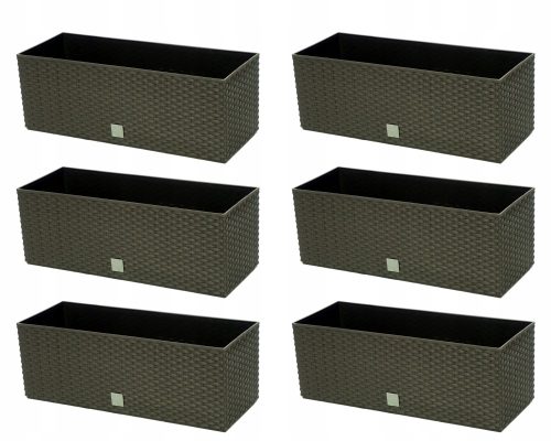  Prosperplast virágcserép 51 cm x 19 x 18,5 cm műanyag barna és bézs árnyalatú